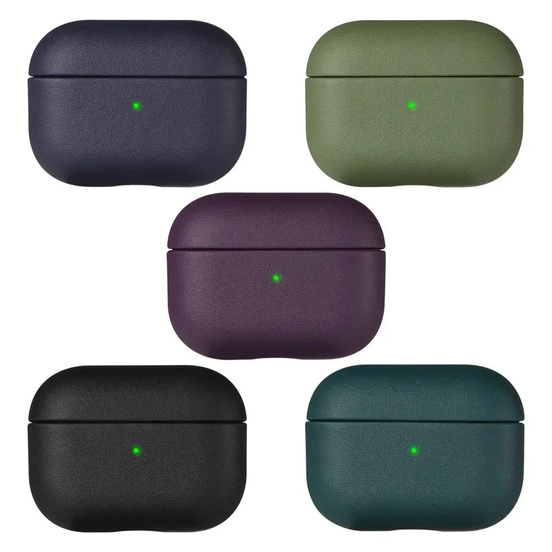 Leather Grain Case For Airpods Pro 2 For Airpods Pro 3 Case Airpods 5 4 3 Apple Bluetooth Earphone Accessories Protect Machine