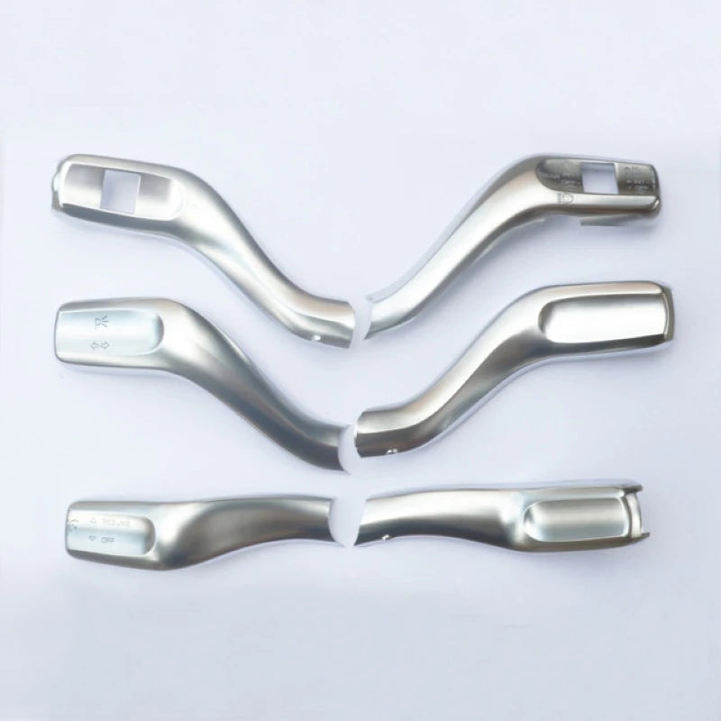 For Porsche Panamera Macan Cayenne Car Steering Wheel Wiper Lever Rod Sticker Cover Trim 6PCS ABSInterior Accessories