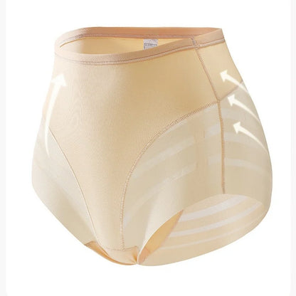 3Pcs/Set Shapewear Women Mid-Rise Shaping Briefs with Mesh Striped Back Plus Size Slimming Underwear Comfort Wear Panties M-3XL
