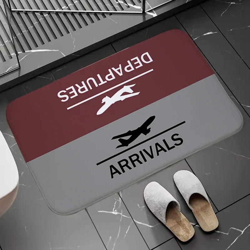 Non-slip Doormat Arrivals And Departures Long Corridor Carpet Entrance Door Mat Bath Kitchen Carpets Living Room Home Decor Mats