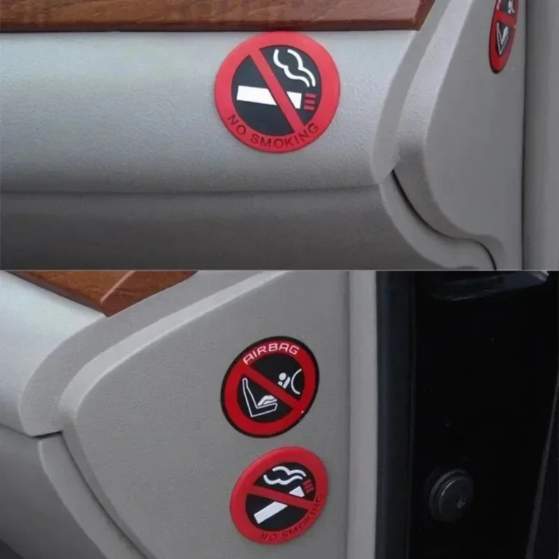 1-20pcs No Smoking Stickers Car Taxi Interior Prevent Smoking Sign Warning Logo No Smoking Decal Car Sticker Decoration
