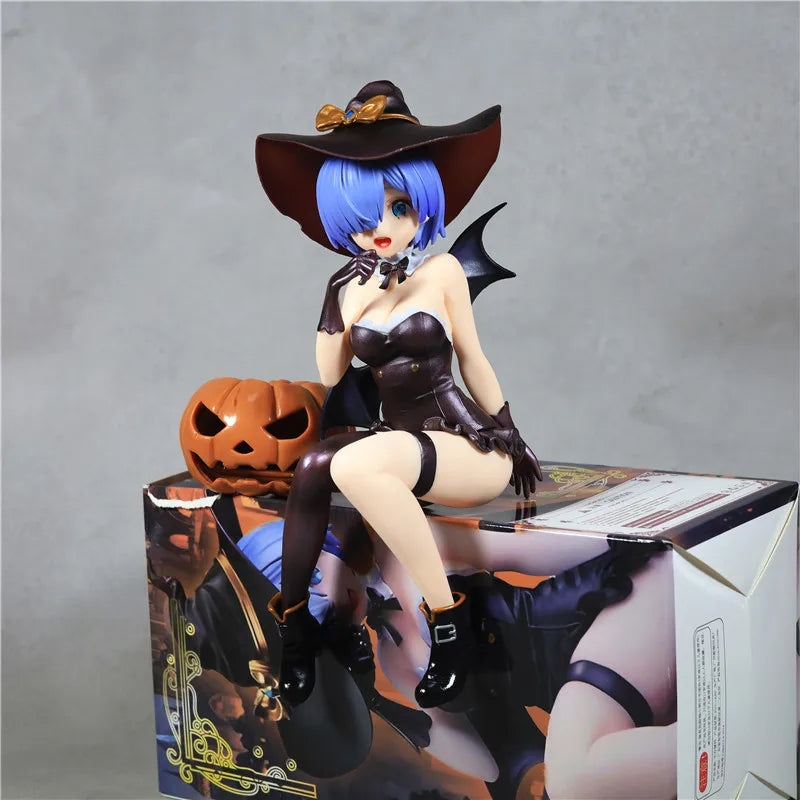 Re:Zero Rem Halloween Magic Night Enchantress 18cm Anime Figure Statue Desktop Decoration Gift
