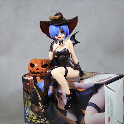 Re:Zero Rem Halloween Magic Night Enchantress 18cm Anime Figure Statue Desktop Decoration Gift