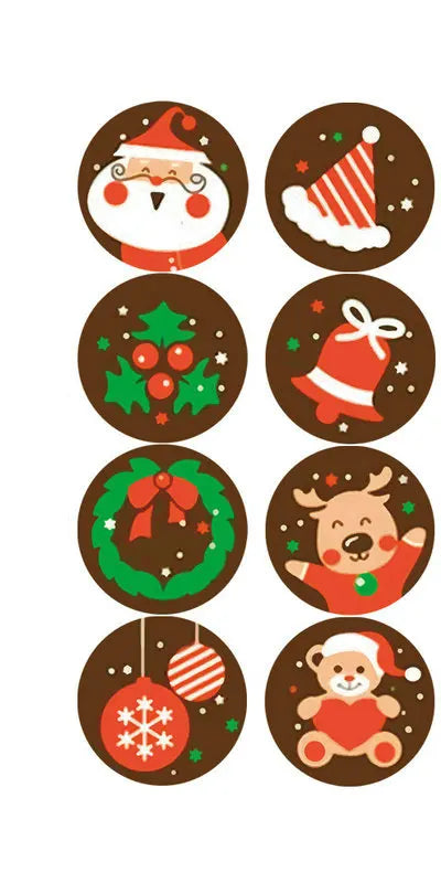 Christmas gift stickers decorative sealing sticker Merry Christmas Reward Self-adhesive labels  Day party