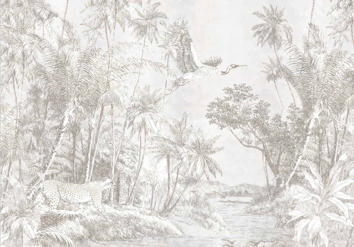 Custom Nordic Southeast Asian American Landscape Wallpaper Guest Restaurant Bedroom Background Jungle Tropical Plant Wall Paper