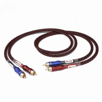 YYAUDIO HIFI Stereo Pair RCA Cable High-performance Premium Hi-Fi Audio 2rca to 2rca Interconnect Cable