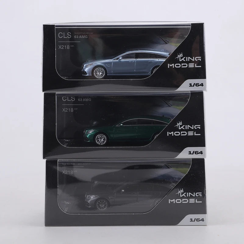 King Model 1:64 CLS63 AMG Gray/Blue/Green Alloy Model Car Limited Edition 999