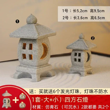 Landscape Decoration Fish Tank Micro Landscape Zen Style Ancient Style Japanese Stone Lantern Sand Table  Mini Decoration