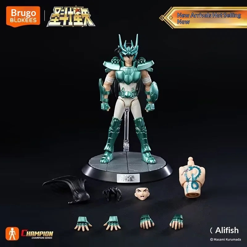 Blokees Saint Seiya Dragon Shiryu Superior Version Assemble Action Figure Model Collectible Anime Hobby Toy