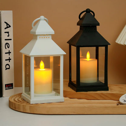 Portable LED Candle Lamps Camping Horse Tent  Lanterns Outdoor Garden Desk Holiday Atmosphere Retro Night Light Decorative Lamps