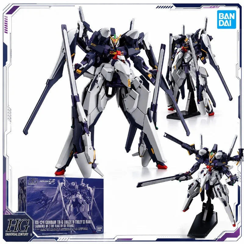 Genuine Bandai HG 1/144 RX-124 Gundam TR-6 Haze N Thley II Rah Advance Of Z Anime Action Figure Model Kit Toys Christmas Gifts