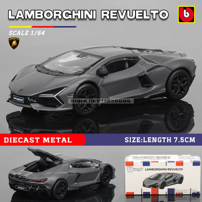 Bburago 1:64 Porsche 911 GT2 RS LAMBORGHINI sian fkp 37 Mustang GT500 Car Model Collection Kids Xmas Gift Toys for Boys Ferrari