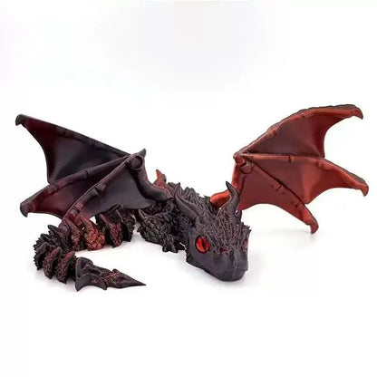New 3D Printed Wyvern Dragon with Wings Simulation Model Gift Articulated Dragons Fidget Dragons Desktop Ornaments