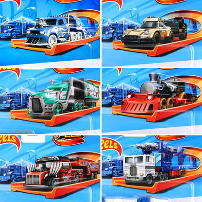 New Hot Wheels Transformers HYT56 Transformerstrack Fleet Optimus Prime Ultra Magnus Volvo 240 Drift 1/64diecast Car Model Toys