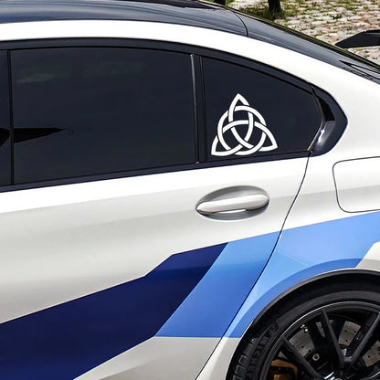 1 piece Knot Triquetra Trinity Celtic -Symbol Funny Car Sticker and Decal KKVinyl Sunscreen Waterproof 15cm*14 Cm