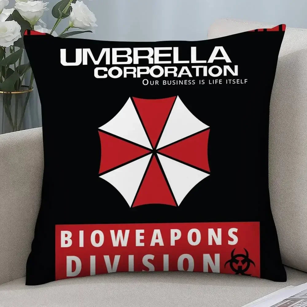Horro R-Resident E-Evil Pillow Case Short plush Double-sided Print Square Throw Pillow Covers Sofa Home Cushion Decor
