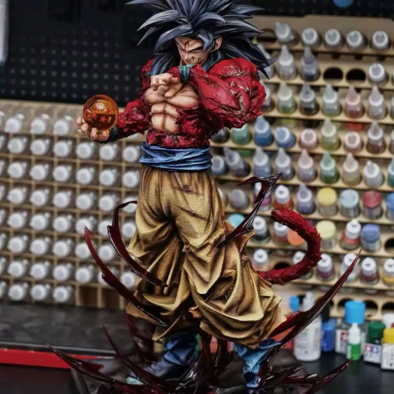 In Stock Anime Dragon Ball Z Ssj4 Goku Figure Replaceable Hands Super Saiyan 4 Goku Pvc Action Figures Collection Model Toys