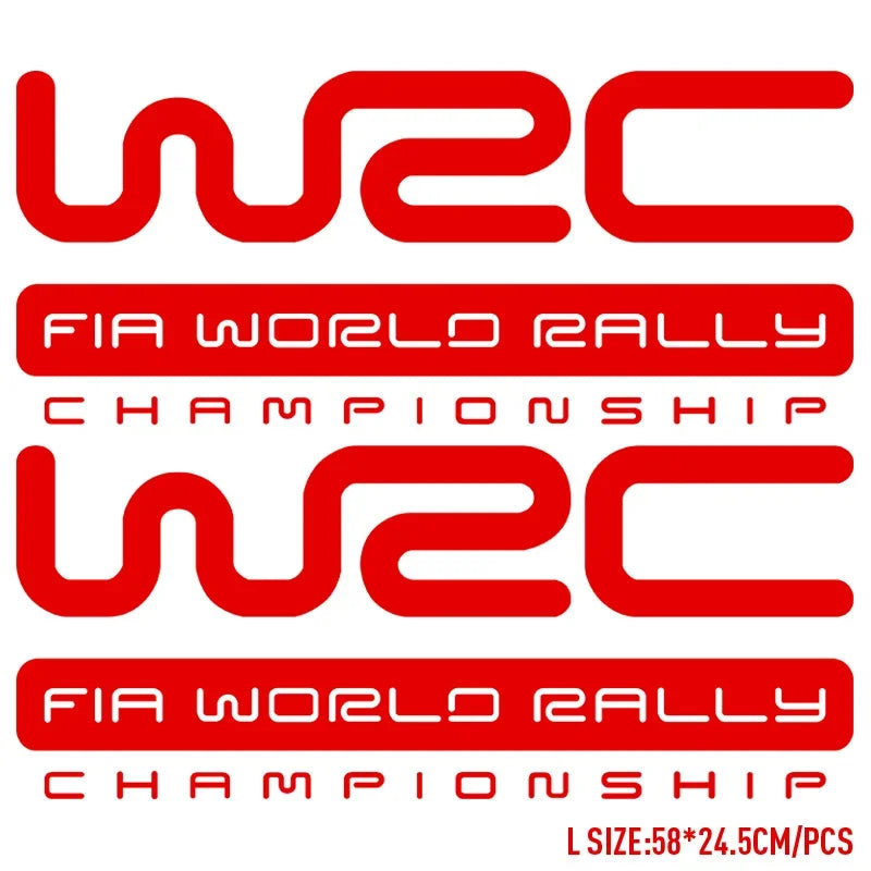 2Pcs WRC Car Stickers Racing Style Auto Vinyl Film Decals For Auto Bumper Windows Motorcycle Laptop Walls Tuning Car Accessories