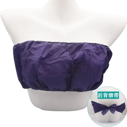 50x Soft Strapless Disposable Bras Women's Spa Top Underwear Brassieres Top Garment for Spray Tanning Beauty Salon Lightweight