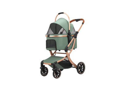 STLFFactory Price Foldable Pet Stroller with Shock Absorbers and Mesh Windows for Cats and Dogs