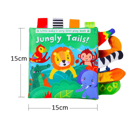 Soft Baby Books 3D Touch Feel High Contrast Cloth Book Sensory Early Learning Stroller Toys for Infant Toddler Gifts 0-12 Months
