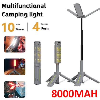 Telescopic Camping Lantern Outdoor Folding 3 Lighting Modes 3000mAh Battery Tent Lights Outdoor Supplies Portable Rechargeable
