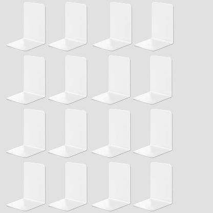 8 Pieces Bookends,Clear Bookends for Shelves,Heavy Duty Book Ends andDesktop Organizer,Book Stopper for Books/Movies/CD