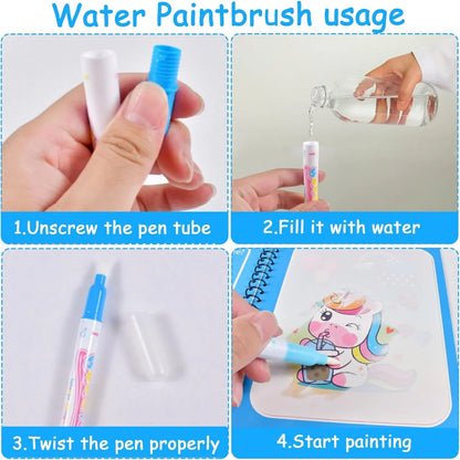 Repeated Children Drawing Coloring Books Sensory Early Education Puzzle Drawing Toys Ocean Dinosaur Animal Water Drawing Picture