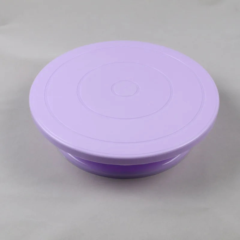 Plastic Cake Plate Turntable Rotating Anti-skid Round Cake Stand Cake Decorating Rotary Table Kitchen DIY Pan Baking Tool