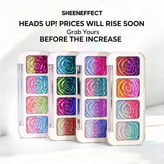 SHEEN EFFECT Cosmetics Multi-Chrome Chameleon Shift Eyeshadow Palette - Sheen Effect, Duochrome Metallic Glitter, Assorted Plast