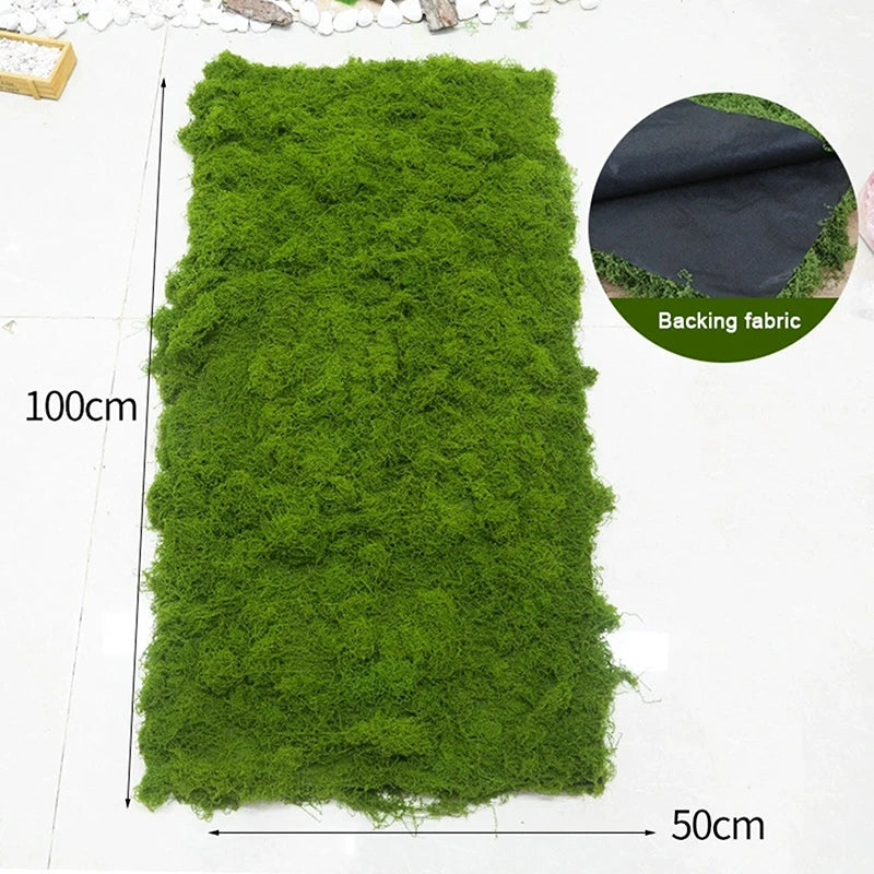 Simulation Artificial Moss False Grass Carpet, Bionic Lawn Paving Accessory, DIY Micro Landscape Decor for Bonsai Indoor Outdoor