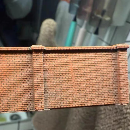 N Scale Miniature Gypsum Brick Wall Simulation Model Red Fence Wall For Building Architecture Dollhouse Garden Accessories 1Pcs