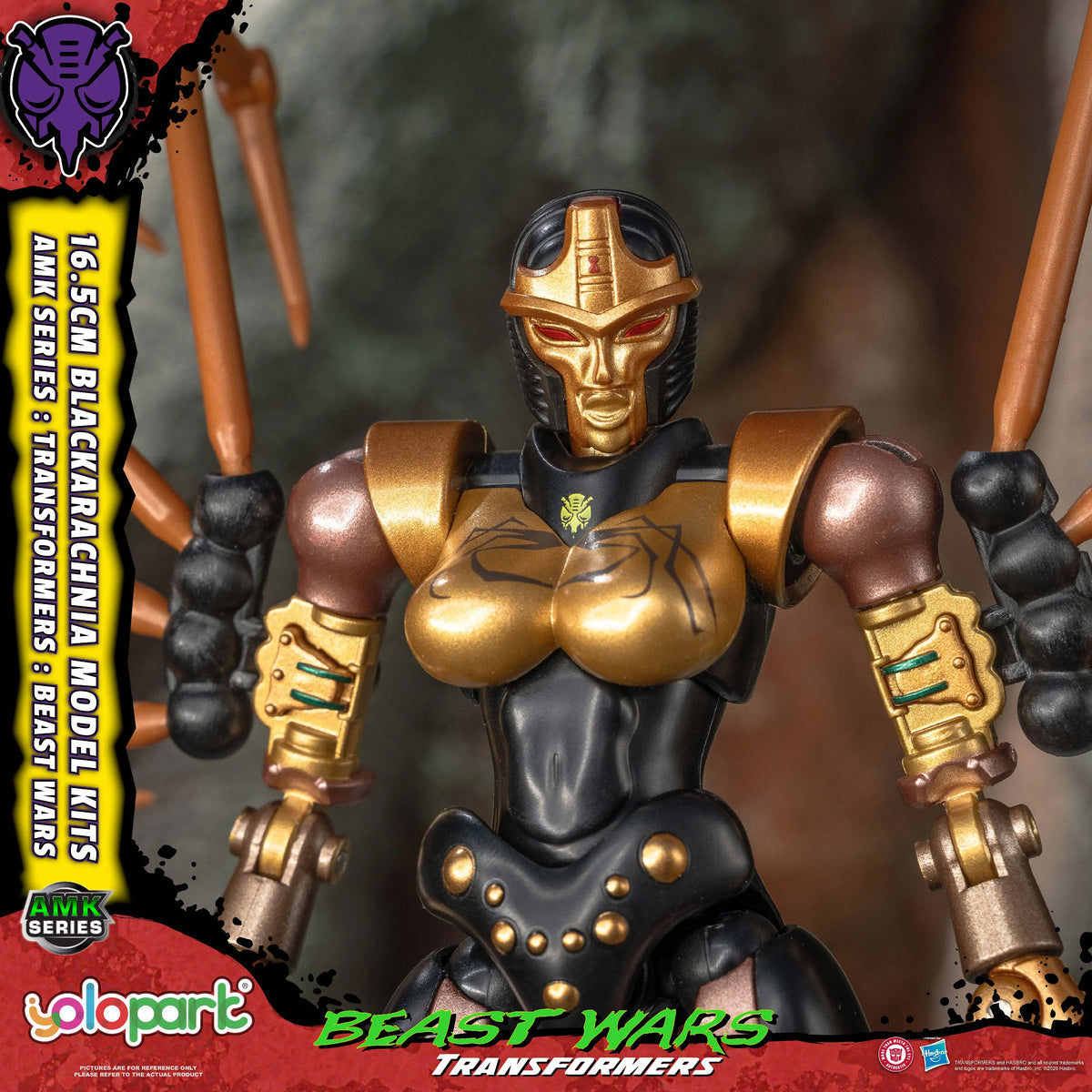 YOLOPARK Transformers AMK Series 16.5cm BEAST WARS Blackarachnia Predacons Model Toy