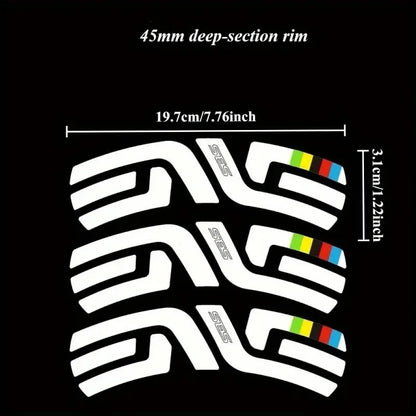 12pcs ENVE SES Bicycle Tire Sticker White Reflective Sticker Embellishment for Road Bikes Wheel Rim Decal Cycling
