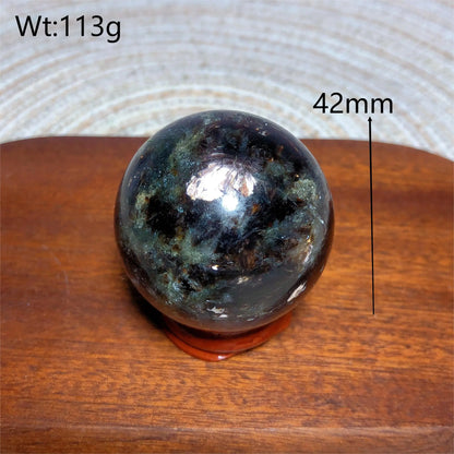 Natural Crystal Phlogopite Golden Flashy Mica Sphere Painting Gemstones Mineral Energy Reiki Home Decorations Gift