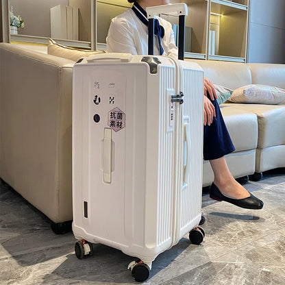 KLQDZMS Women's Suitcase High-quality Large-capacity Trolley Case ABS + PC Family Travel Essentials Men's with Wheels Luggage