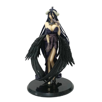 18cm Anime Overlord Figure Albedo Dark Bull Horn Armor&Party Dress Series  Action Figure PVC Collection Model Figurine Toys Gift