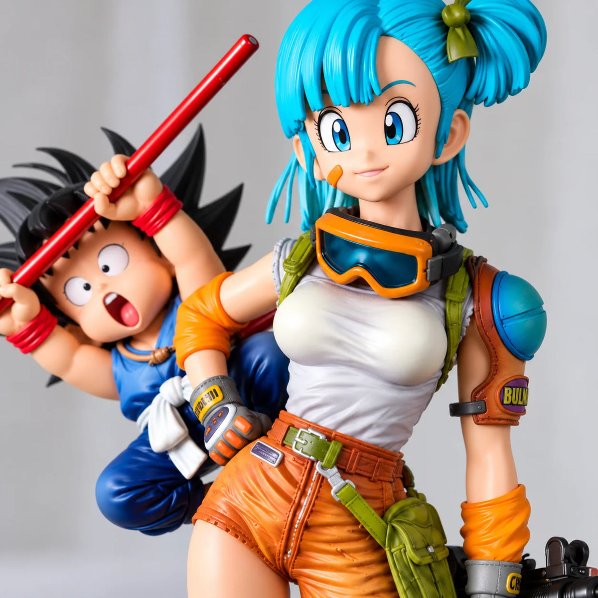 Dragon Ball Bulma Figure with Goku 19cm PVC Anime Action Figure Collectible Model Desktop Decoration Anime Fans Gift