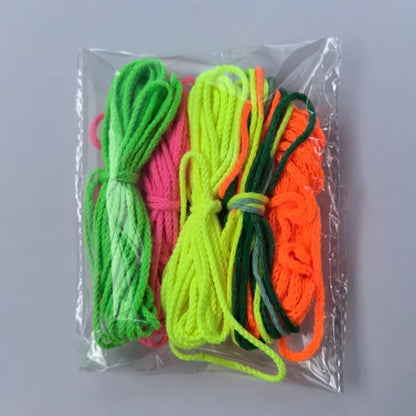 Glow in the Dark Luminous String Rope Launcher One-Click Interactive Stress Relief Toy for Kids Party Gift
