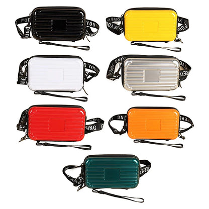 〔CC〕|Mini Suitcase Shape Bag Fashion Luggage Bag Handbag Shoulder Bag Waterproof Bag Hard Shell Box Suitcase Purse Clutch Bag