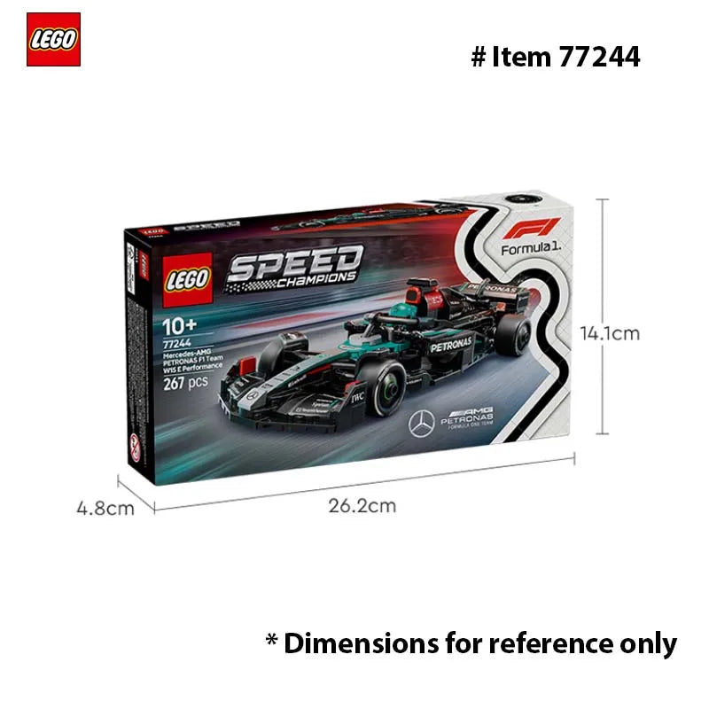 LEGO 77244 Speed Champions Mercedes-AMG F1 W15 Race Car Toy Building Set for Kids Toy Car for F1 Fans - Gift Idea for Birthday