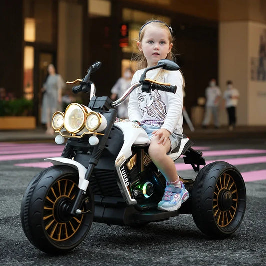 12V 3-12 Age Rechargable Electric Three-Wheels Motorcycle for Kids Ride-On Toys