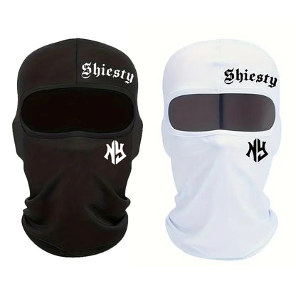 1/2/3/4pcs Simple Shiesty Print Balaclava Mask Hat, UV Protection Headgear For Outdoor Sports Cycling And Skiing