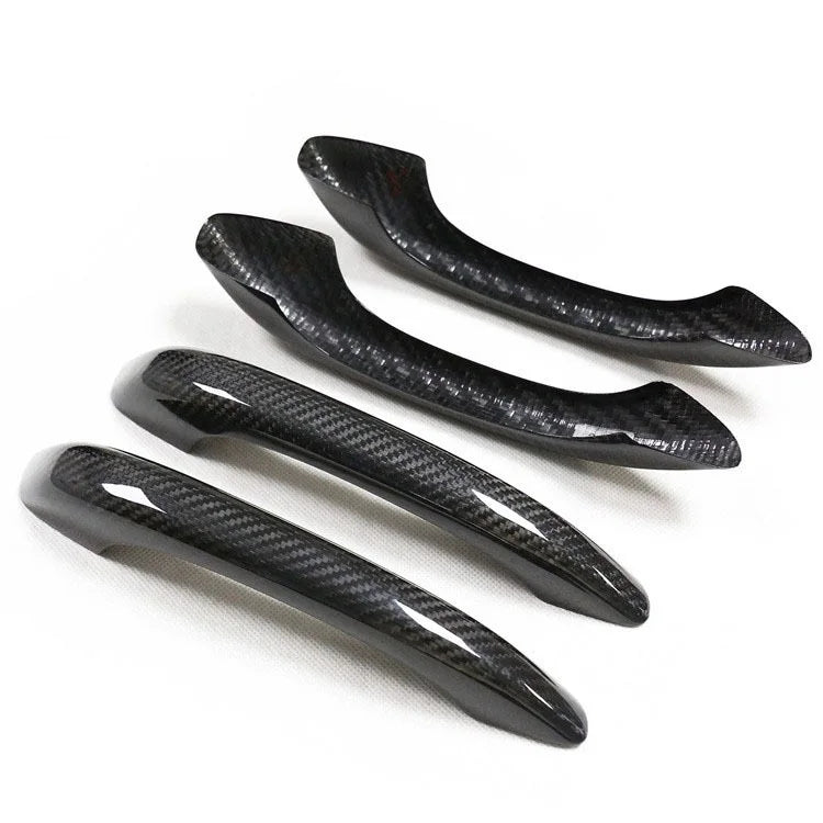 Carbon Fiber Door Handle Dry Carbon Door Handle Housing Shell Protective Cover for Porsche Macan Cayenne 2010-2023
