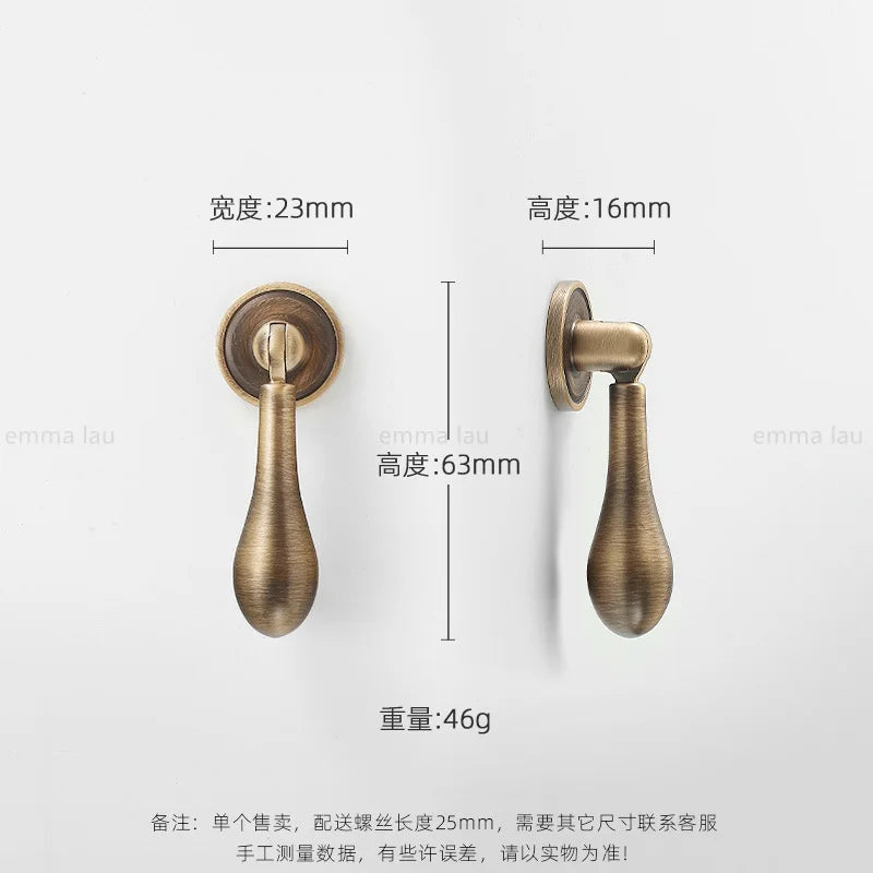 Light Luxury Brass Furniture Handles Retro Long Strip Cabinet Handles Round Door Drawer Knobs Kitchen Wardrobe Cupboard Pulls