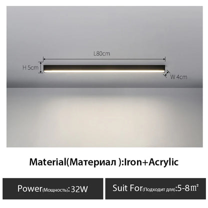 Balcony Ceiling Lights Long Strip Aisle LED Lamp Bedroom Dining Room Living Room Cloakroom Ceiling Lamp Island Kitchen Decor