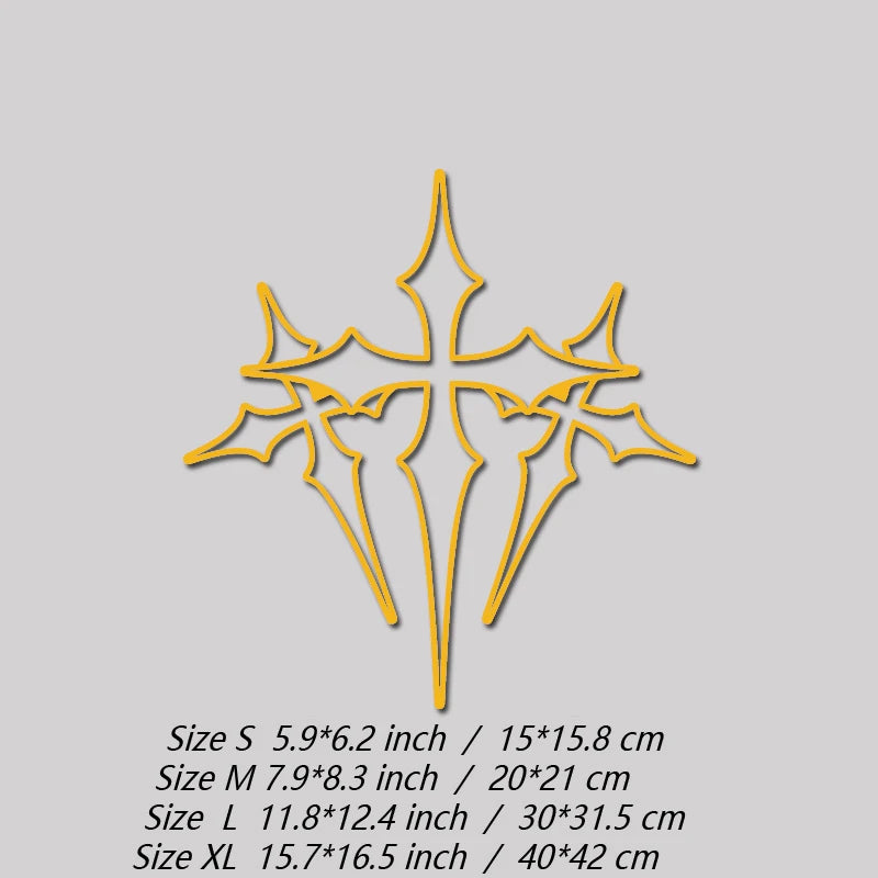 High-Quality Waterproof Three-Cross Stickers for Your Car Faith Expression in a Beautiful Design Automotive Decal