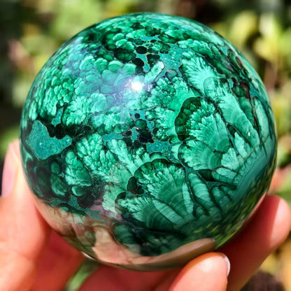 Natural Malachite Balls, Quartz Crystal Green Malachite Polished Balls, Minerals, Reiki, Healing, Wealth Green Energy Balls