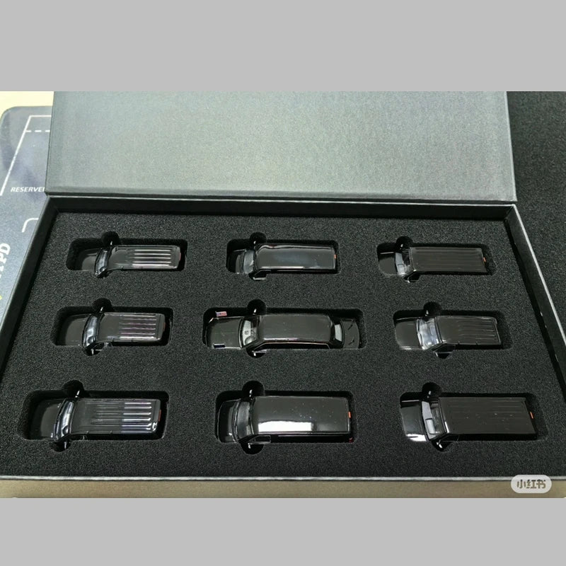 596 1:64 HEC Exhibition Edition Presidential Car Set Security Team in stock Real picture Alloy die-cast simulation car model