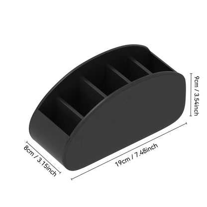 5 Compartment Remote Control Organizer Creative Desktop Storage Rack Plastic Holder Multi Purpose Desk Organizer